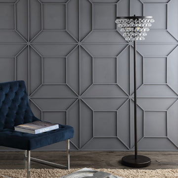Jemma 60" Crystal/Metal LED Floor Lamp - JONATHAN Y